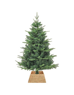 Collare per Albero di Natale Quadrato Marrone 50 x 50 x 25 cm