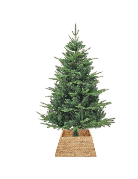 Collare per Albero di Natale Quadrato Marrone 60 x 60 x 28 cm