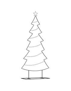 Albero di Natale in metallo con supporto Nero 180 cm Acciaio