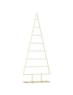 Albero di Natale in metallo con supporto Oro 150 cm