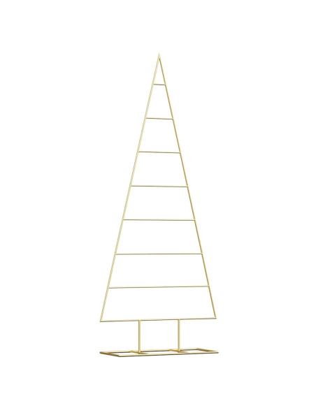 Albero di Natale in metallo con supporto Oro 150 cm