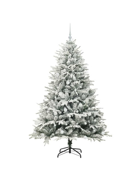 Albero di Natale artificiale preilluminato con set di palline