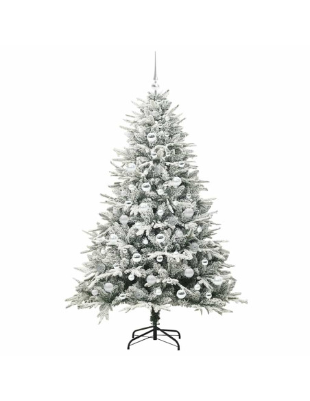 Albero di Natale artificiale preilluminato con set di palline