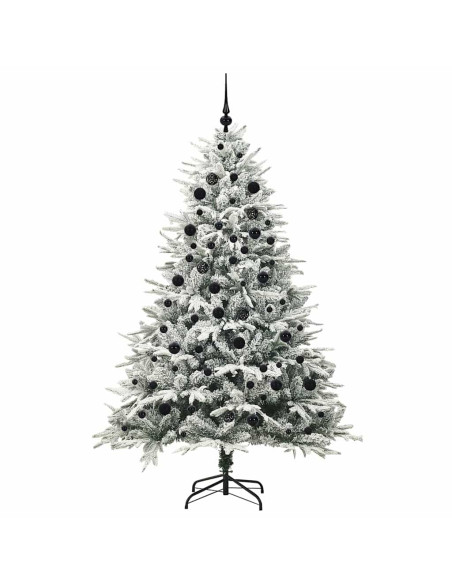 Albero di Natale artificiale preilluminato con set di palline