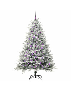 Albero di Natale artificiale preilluminato con set di palline