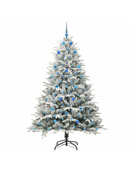 Albero di Natale artificiale preilluminato con set di palline