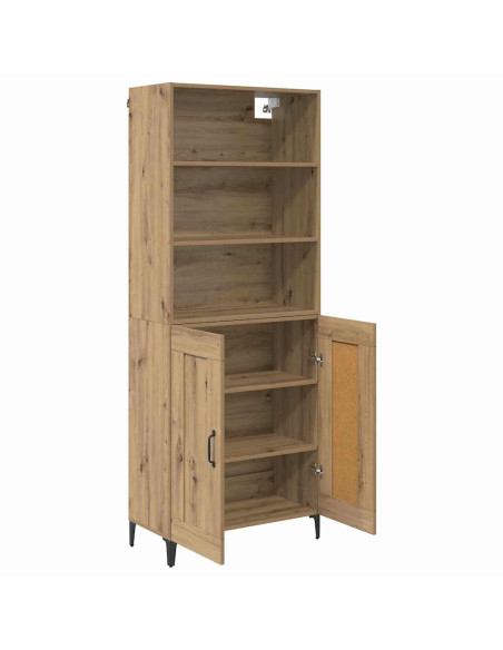 Credenza 2 pcs rovere artigianale Legno multistrato