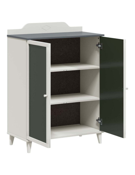 Armadio Lavagna con porta Grigio e bianco Legno multistrato