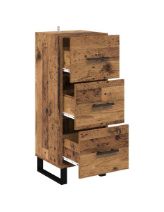 Credenza con cassetto Legno vecchio 34,5 x 34 x 90 cm