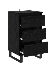 Credenza con cassetto Rovere nero Legno multistrato