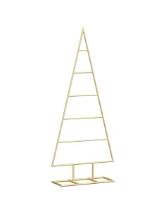 Albero di Natale in metallo con supporto Oro 90 cm