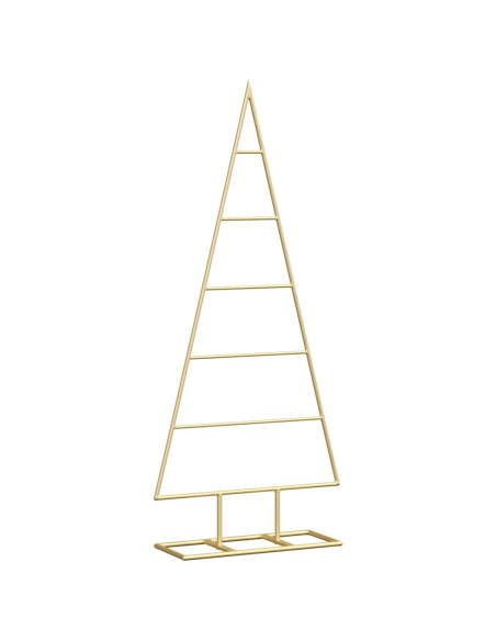 Albero di Natale in metallo con supporto Oro 90 cm