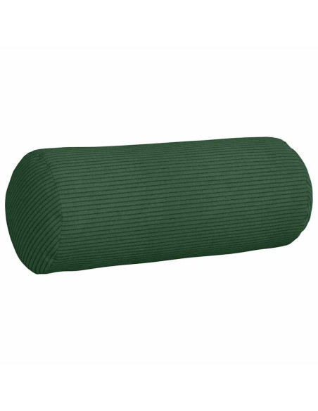 Cuscini a rullo 2 pcs Verde Scuro Ø 15 x 40 cm Tessuto in Cords
