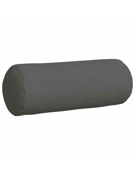 Cuscini a rullo 2 pcs Grigio scuro Ø 25 x 70 cm Tessuto
