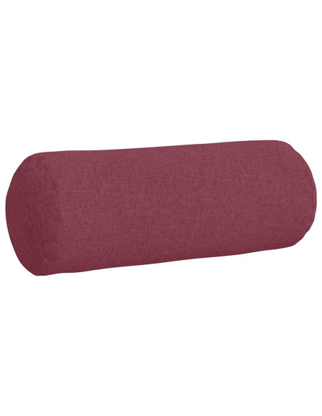 Cuscini a rullo 2 pcs Rosso Vino Ø 25 x 70 cm Tessuto