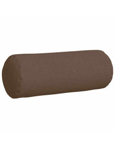 Cuscini a rullo 2 pcs Marrone Ø 25 x 70 cm Tessuto