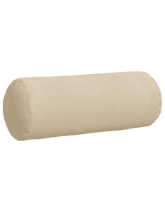 Cuscini a rullo 2 pcs Crema Ø 25 x 70 cm Tessuto in Microfibra
