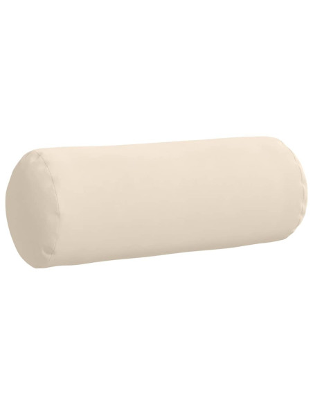 Cuscini a rullo 2 pcs Beige Ø 25 x 70 cm Tessuto in Microfibra