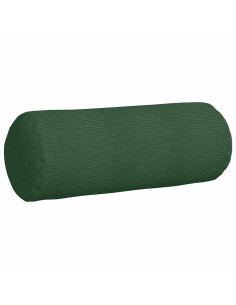 Cuscini a rullo 2 pcs Verde Scuro Ø 25 x 70 cm Tessuto in Cords