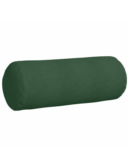 Cuscini a rullo 2 pcs Verde Scuro Ø 25 x 70 cm Tessuto in Cords