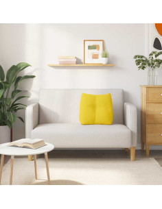 Cuscino per Schiena Giallo Chiaro 45 x 24 x 50 cm Tessuto