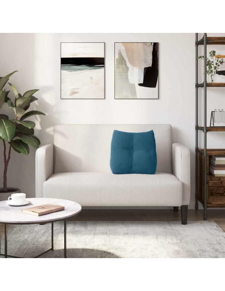 Cuscino per Schiena Blu 45 x 24 x 50 cm Velluto