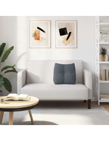 Cuscino per Schiena Grigio scuro 45 x 24 x 50 cm Velluto