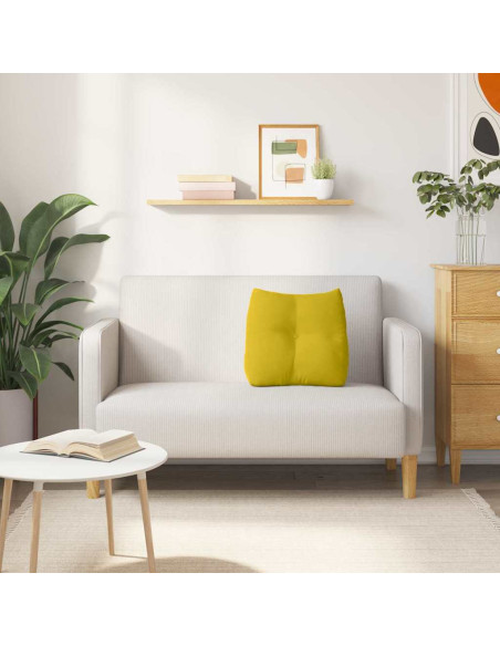 Cuscino per Schiena Giallo 45 x 24 x 50 cm Velluto