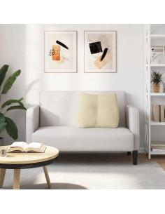 Cuscino per Schiena Crema 60 x 24 x 50 cm Tessuto