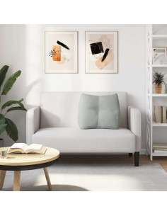 Cuscino per Schiena Grigio chiaro 60 x 24 x 50 cm Velluto