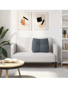 Cuscino per Schiena Grigio scuro 60 x 24 x 50 cm Velluto