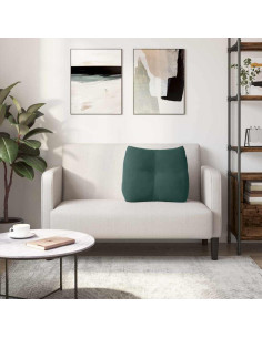 Cuscino per Schiena Verde Scuro 60 x 24 x 50 cm Velluto