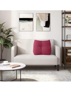 Cuscino per Schiena Rosso Vino 60 x 24 x 50 cm Velluto
