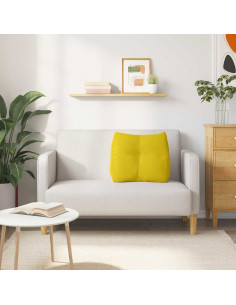 Cuscino per Schiena Giallo 60 x 24 x 50 cm Velluto