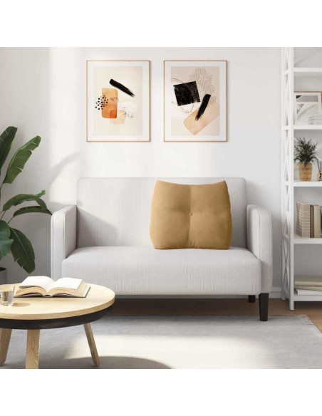 Cuscino per Schiena Marrone 60 x 24 x 50 cm Velluto