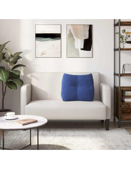 Cuscino per Schiena Blu Polizia 60 x 24 x 50 cm Velluto