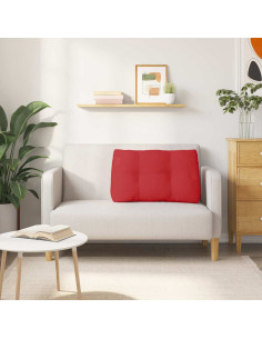 Cuscino per Schiena Rosso 80 x 24 x 50 cm Tessuto