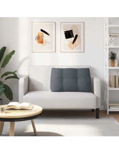 Cuscino per Schiena Grigio scuro 80 x 24 x 50 cm Velluto