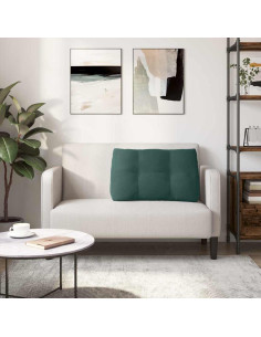 Cuscino per Schiena Verde Scuro 80 x 24 x 50 cm Velluto