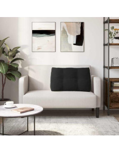 Cuscino per Schiena Nero 80 x 24 x 50 cm Velluto