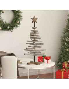 Albero di Natale Marrone 90 cm Legno massello di teak