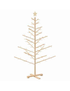 Albero di Natale in legno con supporto Naturale 150 cm