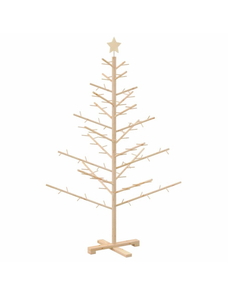 Albero di Natale in legno con supporto Naturale 150 cm