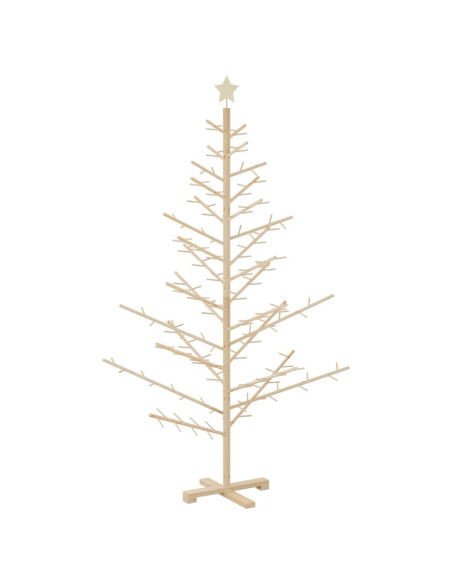 Albero di Natale in legno con supporto Naturale 180 cm