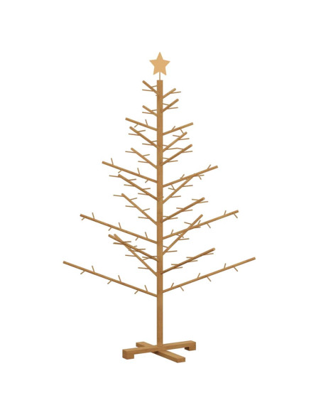 Albero di Natale in legno Marrone 150 cm Legno di pino massello