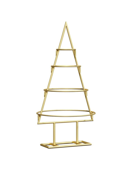 Albero di Natale in metallo con supporto Oro 60 cm