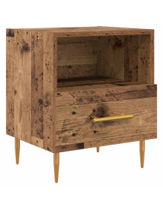 Comodino con cassetto 2 pcs Legno vecchio 40 x 35 x 47,5 cm