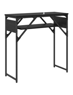 TavoloConsolle Rovere nero 75x30x75cm Legno multistrato