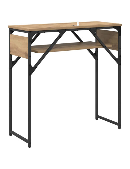 TavoloConsolle rovere artigianale 75x30x75cm Legno multistrato