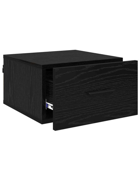 Armadio da Notte Rovere nero 35 x 35 x 20 cm Legno multistrato